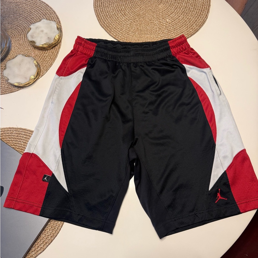 Jordan Black, Red, and White Athletic Shorts